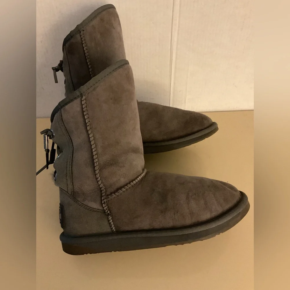 Australia Luxe Collective women gray suede dita short boots size 8 - Picture 8 of 10